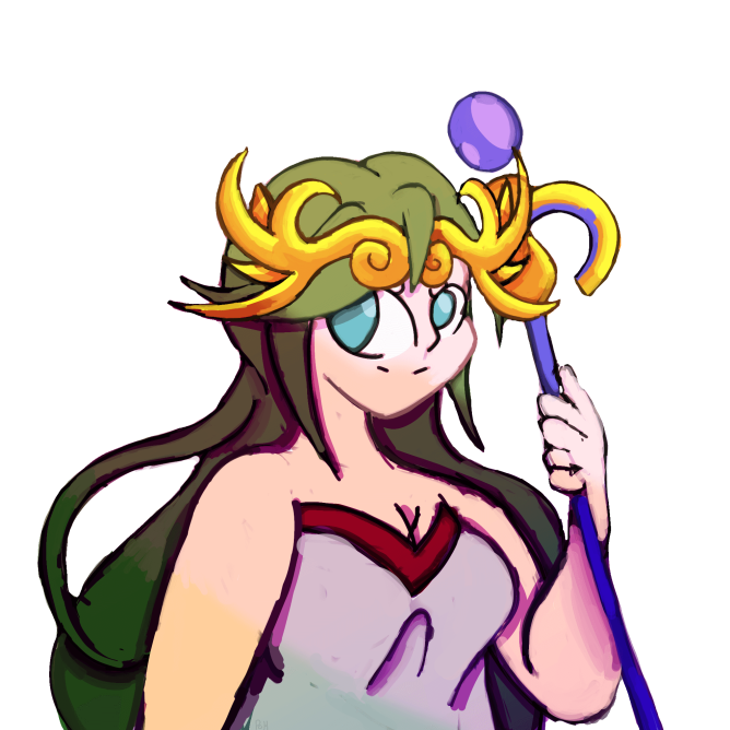 A bust of Palutena from Kid Icarus Uprising